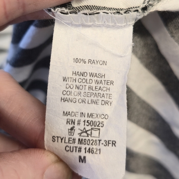 Blue Rain Stripped Blouse - Picture 4 of 8